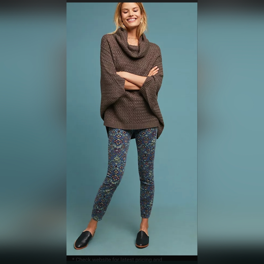 Anthropologie Corduroy Patterned Leggings